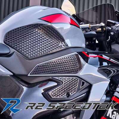 台湾R2SPEEDTEK原创设计专用立体编织油箱贴适用川崎ZX4R ZX4RR