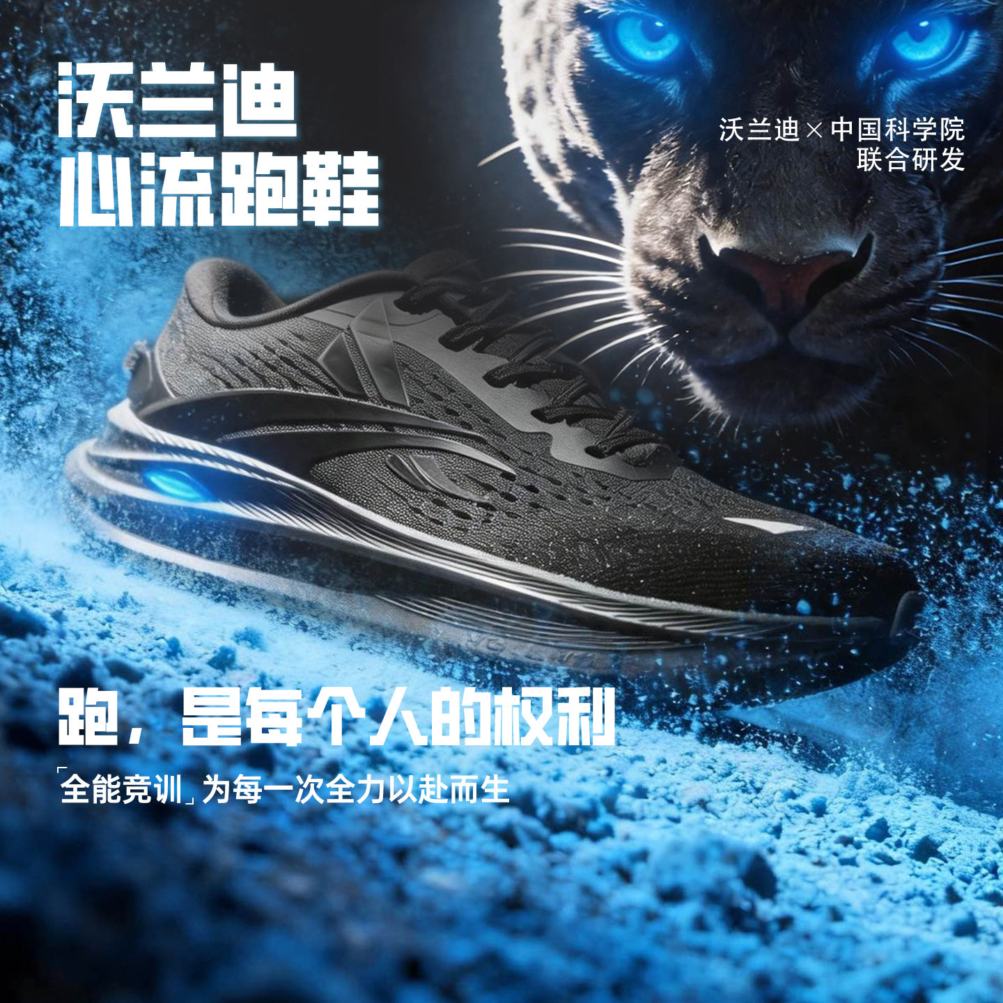 沃兰迪心流跑鞋减震支撑耐磨透气防滑跑步鞋舒适全周期适用运动鞋