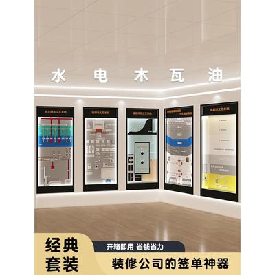装修工艺展柜家装工装材料施工模块公司签单展示柜厨卫水电陈列柜