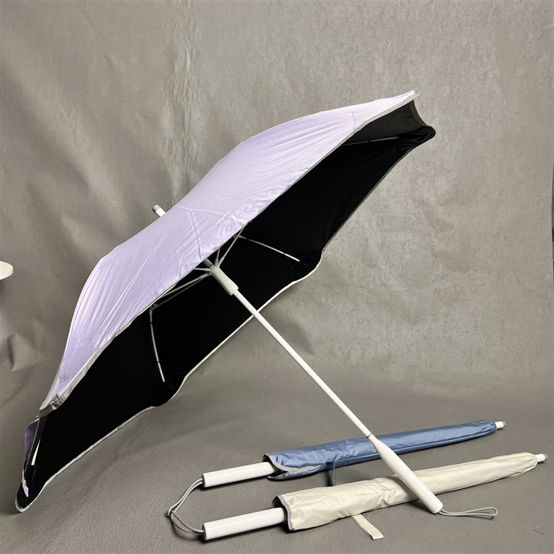 手动圆角长柄雨伞男女黑胶遮阳太A阳伞防晒防紫外线晴雨学生A16
