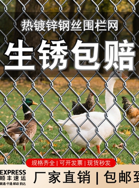 防锈镀锌铁丝网钢丝网户外围护栏网家用养殖牛羊拦鸡网菜园勾花网