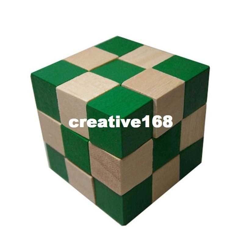 速发27 Sections Magic Cube Wooden Snake Ruler Magic Snake Tw