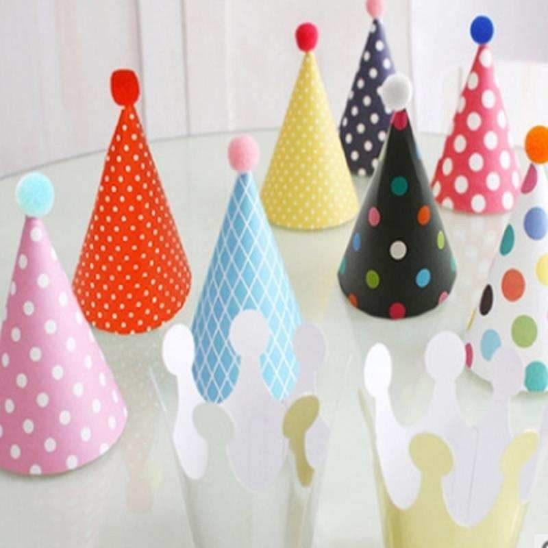 速发11PCS Birthday Party Celebration Paper Hats Caps Decorat