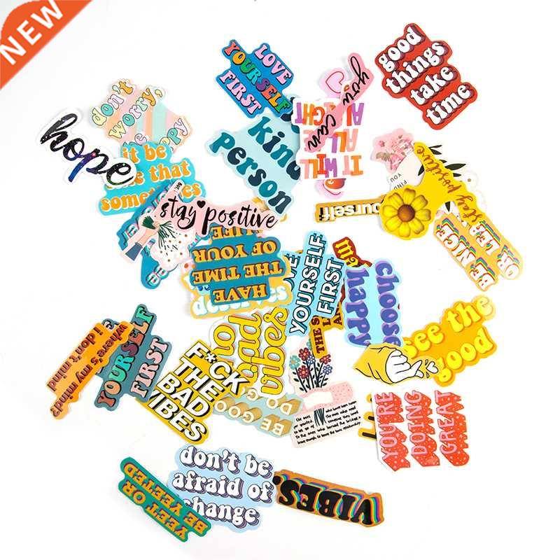 速发40pcs Korea Color Words Stickers Planner Diary Journal S