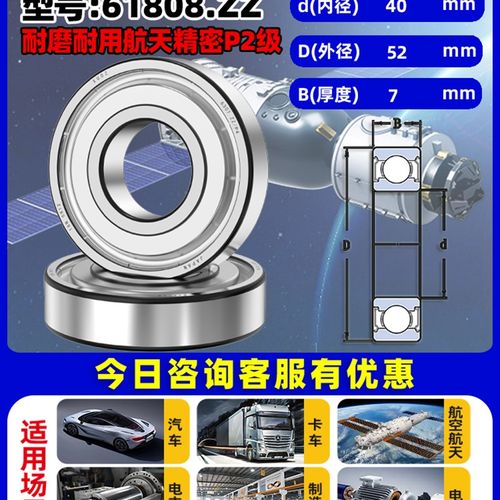 进口轴承型号大全61806 61807 61808 61809 61810 61811RS 高速P2