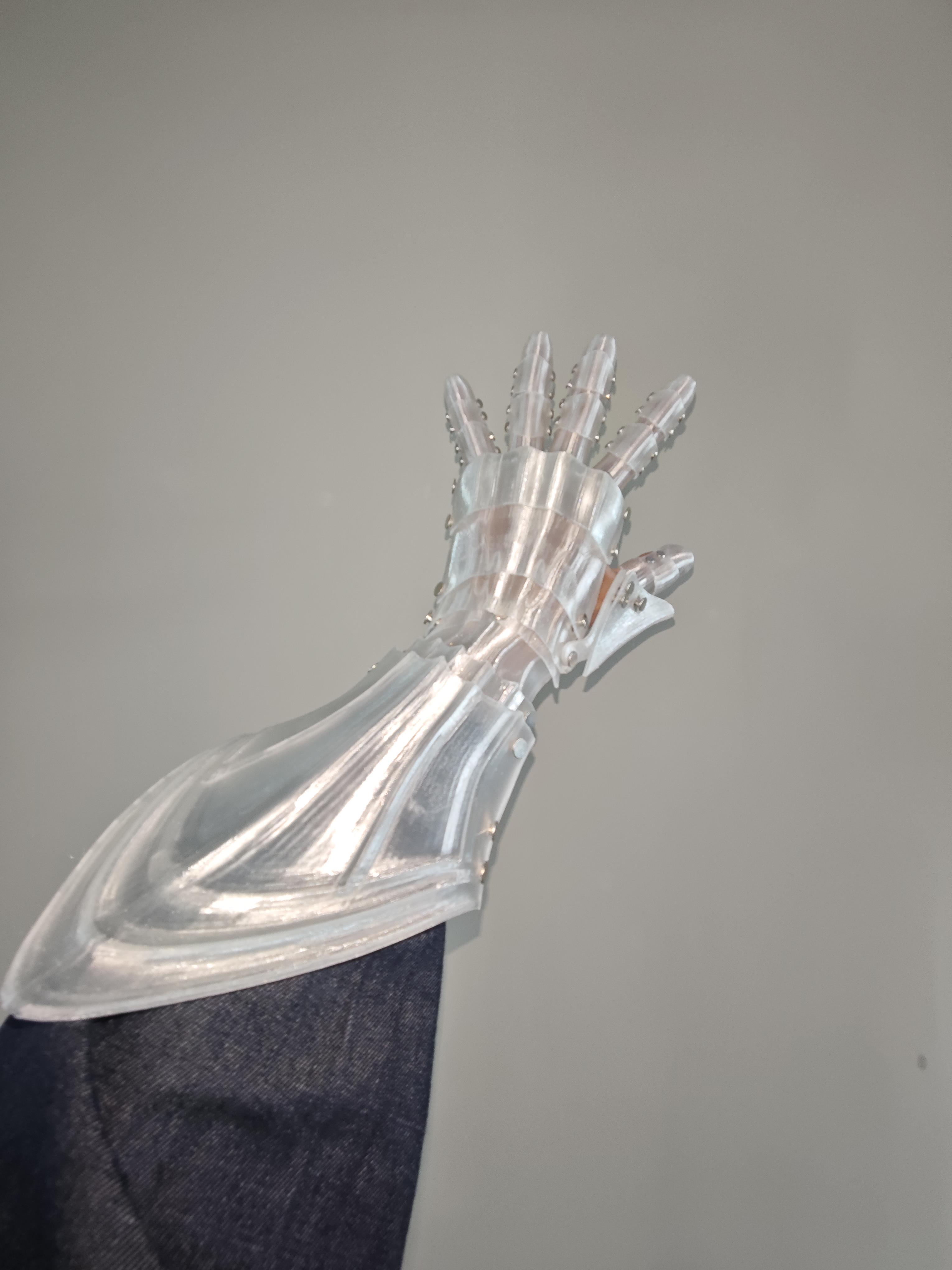 3D打印Cosplay道具机械板盔甲手套手盔甲3D打印机机械手臂骑士手图片