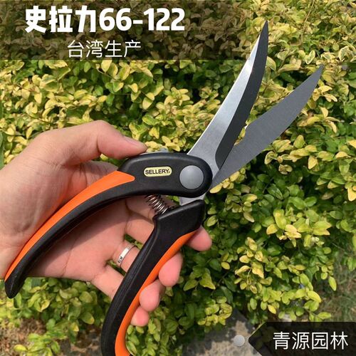 202史拉力不锈钢修枝剪果树枝剪手动摘果小剪刀园艺工具修花剪刀
