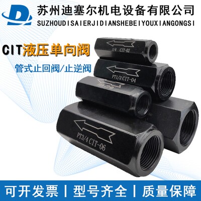 液压直通单向阀CIT-02/CIT-03/CIT-04/CIT-06/CIT-08/CIT-10/12
