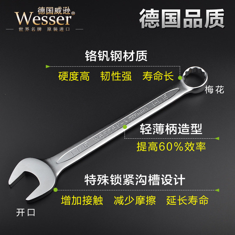 Wesser德国威逊进口超薄型梅花开口两用扳手 铬钒合金钢英制扳手,童装/婴儿装/亲子装,儿童装饰手表,淘宝优惠券,粉丝福利购,淘宝优惠卷