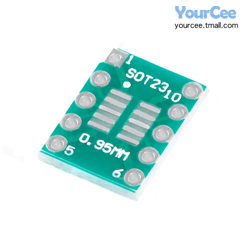 贴片转直插转接板SOP10/MSOP10/SOT23转DIP脚距0.5/0.95mmmm 10只