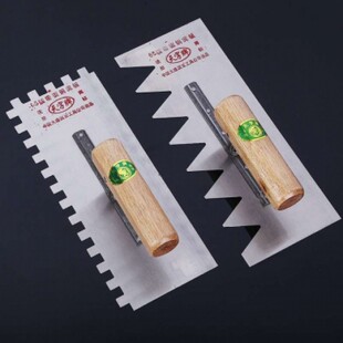 抹子锯齿刮板瓦工工具大全泥瓦泥水匠专用摸带齿抹泥刀抹灰刀神。