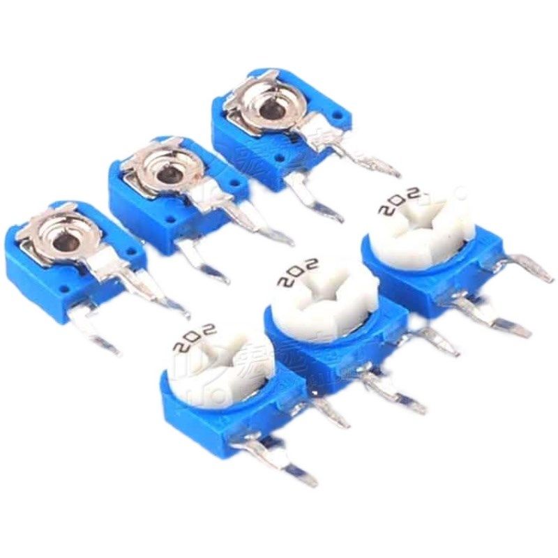 蓝白可调电阻 电位器 兰白立式 100R200R1K2K5K10K20K100K1M 10只