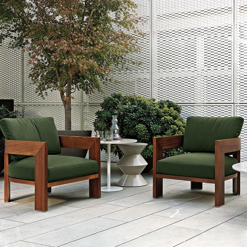 速发户外沙发闲天别墅酒店庭院花园柚木休露组合防晒防水家发实木