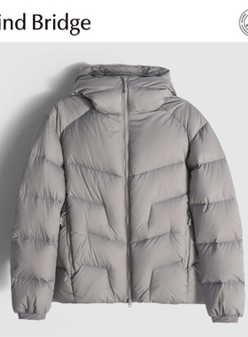 Mind Bridge轻薄羽绒服男士2025冬短款保暖休闲时尚连帽鸭绒外套