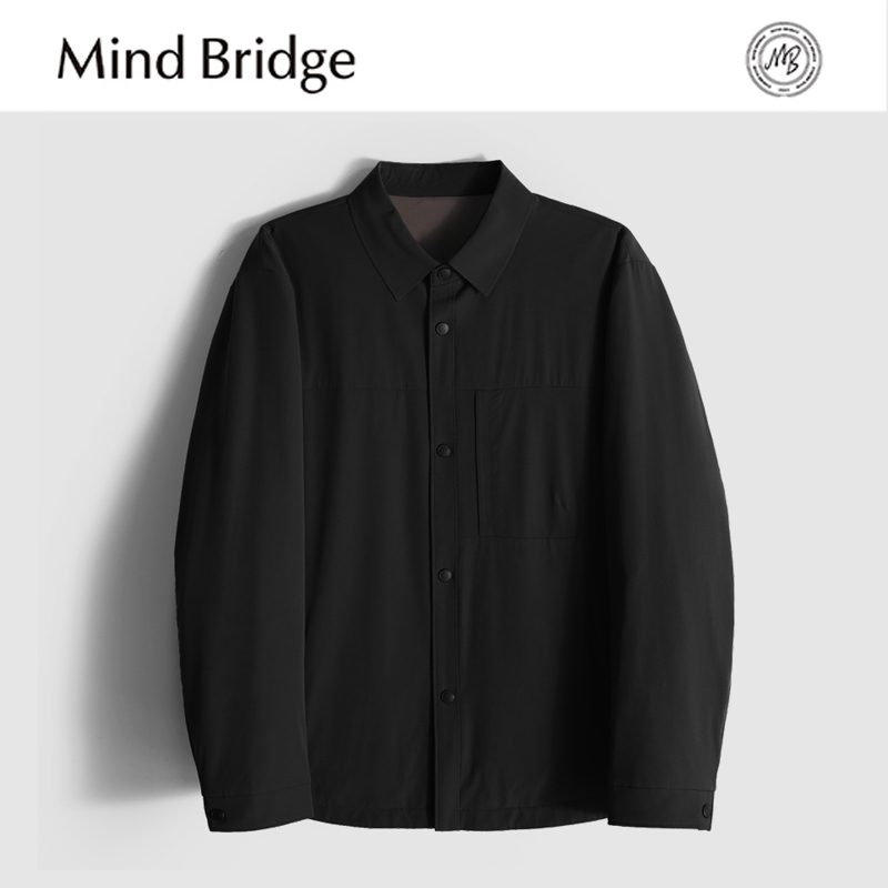 Mind Bridge2025秋冬新款男士行政风商务休闲轻薄翻领夹克羽绒服