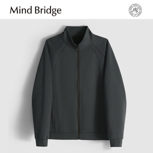 高级感高克重机能风针织夹克外套潮 男士 Mind Bridge2025早秋新款