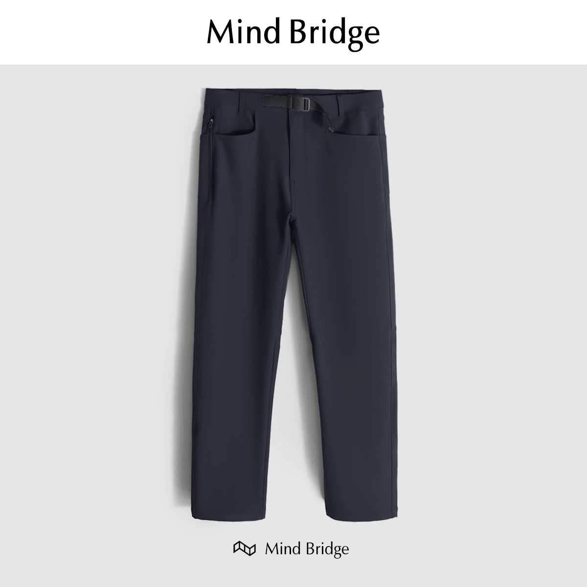 Mind Bridge裤子男防泼水黑色工装裤2024春秋季新款户外休闲长裤