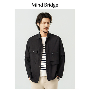 外套潮流男外穿帅气可脱卸袖 夹克薄款 上衣 Bridge2024春秋季 Mind