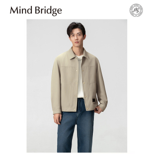 轻奢高级感华夫格抗皱弹力夹克外套 男士 Mind Bridge2025早春新款