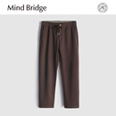 Mind Bridge2025秋冬季新款男士户外休闲卫裤羊毛混纺抽绳长裤子