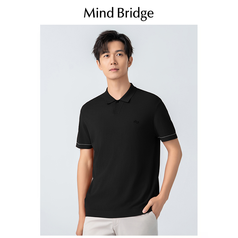 Mind Bridge2024户外速干T恤男徒步快干运动衣透气Polo衫休闲半袖