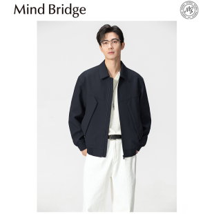 高端商务休闲易打理抗皱夹克外套潮 男士 Mind Bridge2025早春新款