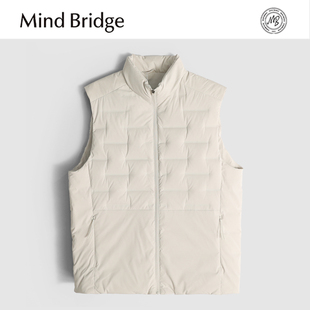 Mind 羽绒服背心 Bridge男立领羽绒马甲鸭绒2025秋冬叠穿轻型无袖