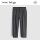 Bridge2025春秋冬新款 休闲裤 男士 Mind 防风保暖磨毛人字纹毛呢裤