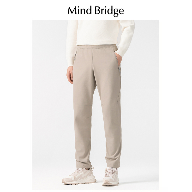 Mind Bridge2024春夏新款男士户外防风防水休闲裤软壳直筒冲锋裤