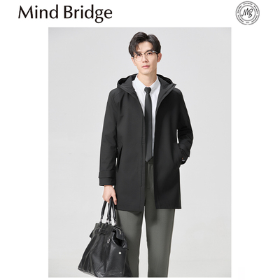 Mind Bridge2025早春新款男户外商务休闲行政风夹克风衣连帽外套