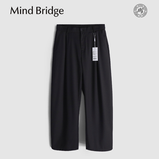 Bridge2025春季 弹力抗皱凉感休闲裤 新款 宽松阔腿弯刀裤 男士 Mind