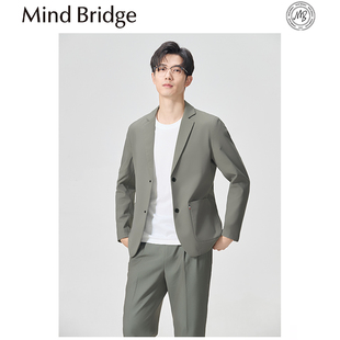 Mind Bridge休闲西服男2025早春季新款商务平驳领男士单西装外套