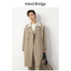 外套高级感宽松大衣 斜纹风衣男拼接翻领中长款 Mind Bridge春秋季