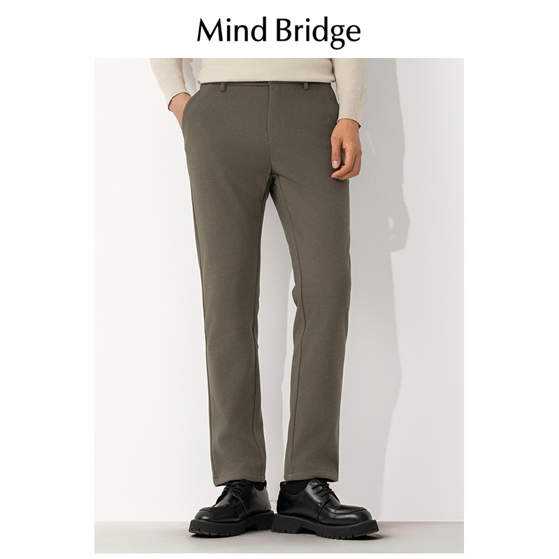 Mind Bridge休闲裤子男士2024春秋季新款韩版西裤磨毛商务西装裤