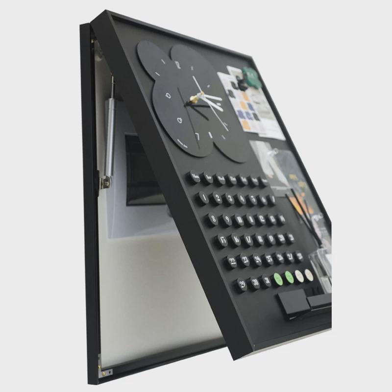 电表箱装饰画2024配电箱带钟表新款竖版磁吸电箱遮挡盖板免打孔
