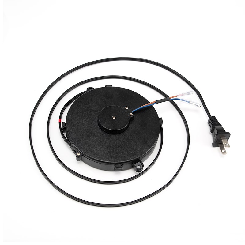 小型自动伸缩电源线电瓶车充电收线盘小家电绕线盘带自锁卷线器盘