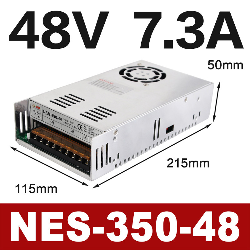 明纬LRS/NES/S-350-24V15A 360W12V30A直流5V36V48V开关电源盒250