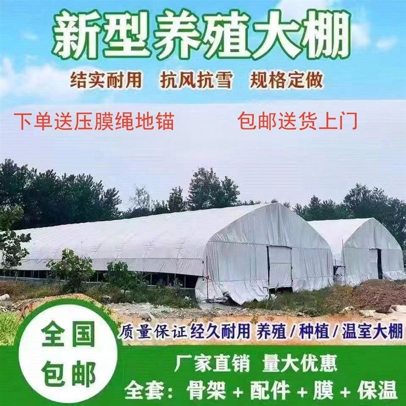 热销养殖大棚养鸡棚猪棚牛棚羊棚鸭棚鹅棚兔棚狗S棚家禽全套大棚