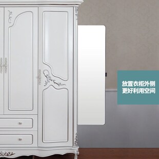 速发衣柜镜门全身镜内置翻转隐藏旋转试衣镜平开子内装折叠穿衣镜