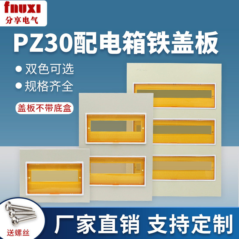 速发PZ30配电箱铁盖板面板12/15/18/20/30/4回路单双三排明暗装盒