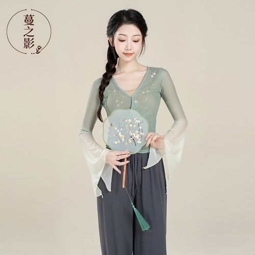 速发古典舞舞蹈服渐变纱衣中服舞演出服民族舞表演国学生功考练艺