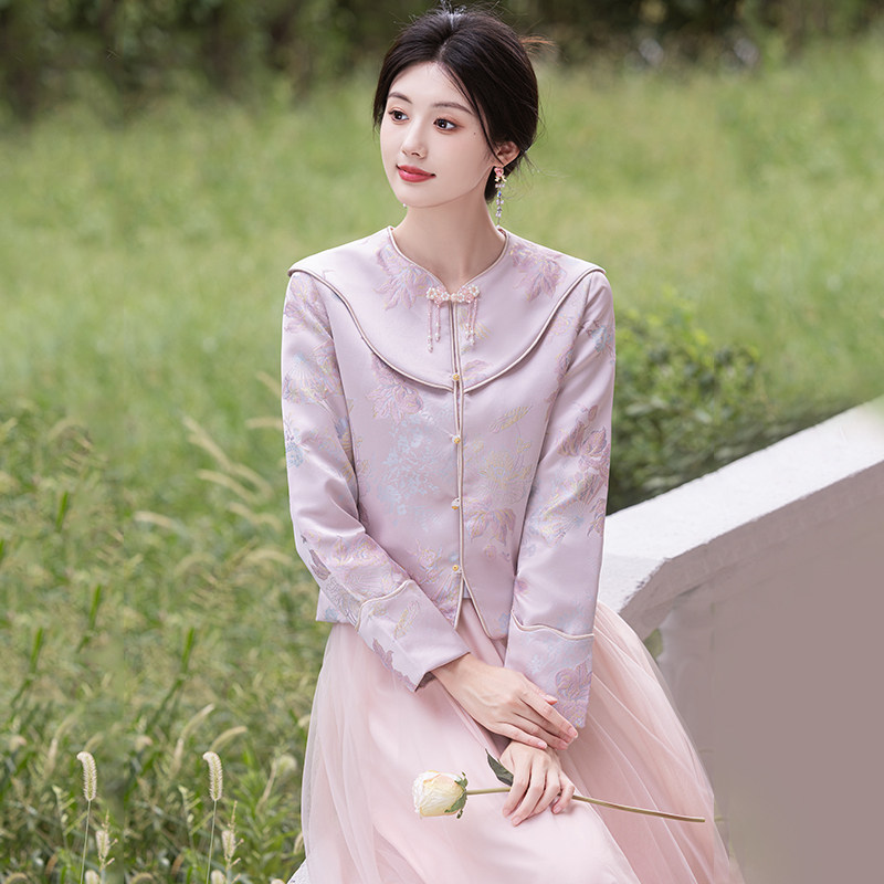 速发中式伴娘服2冬25新款姐妹团礼服旗袍0时可穿高级感伴娘裙秋平