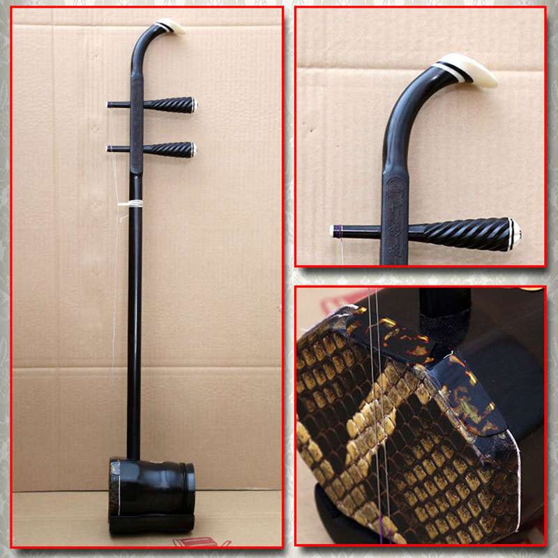 厂家直发 黑檀扁八角二胡 手工演奏二胡 玉强乐器