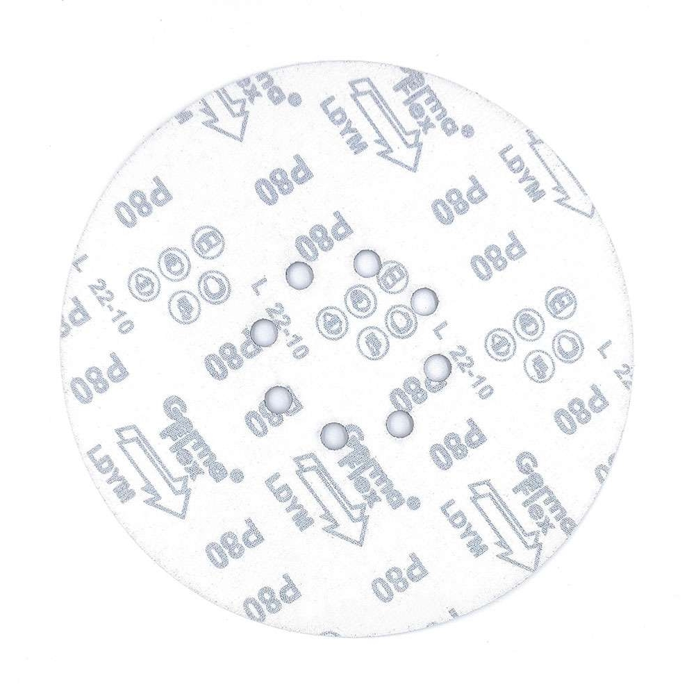 圆形砂纸 植绒砂纸片自粘圆盘砂纸拉绒片 9寸8孔墙面打磨抛光沙纸