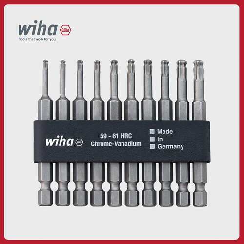 wiha威汉德国 70mm 球头星形批头组套10支装32804