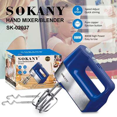 外贸SOKANY02037电动打蛋器家用烘焙02038打蛋机揉面钩搅拌器
