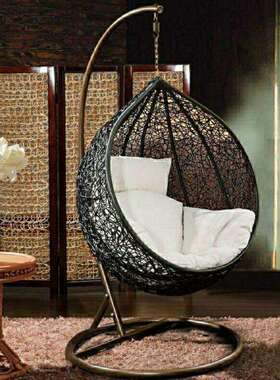 秋千室内吊篮吊椅阳台藤椅家用摇摇椅吊床网红鸟巢摇篮椅仿藤迟归
