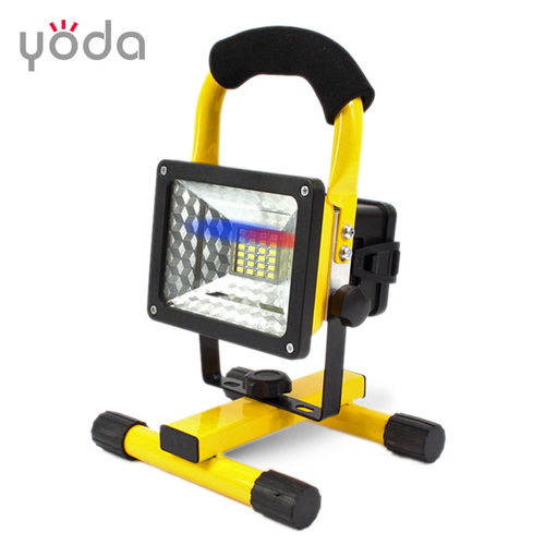 YODA优达W804便携手持式30W18650可充电LED红蓝闪工作检修泛光灯