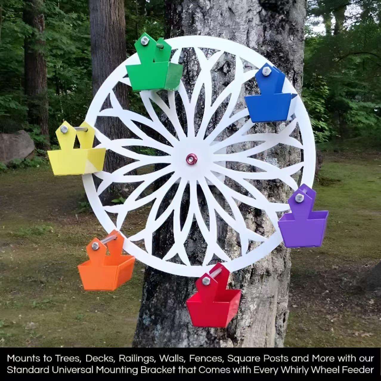 跨境亚马逊新品 Bird feeder 户外花园庭院装饰旋转摩天轮喂鸟器