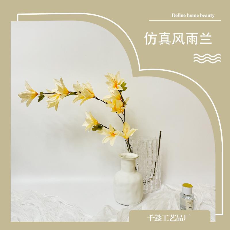 仿真花高级感逼真跨境亚马逊装饰摆件场景装饰人造花风雨兰